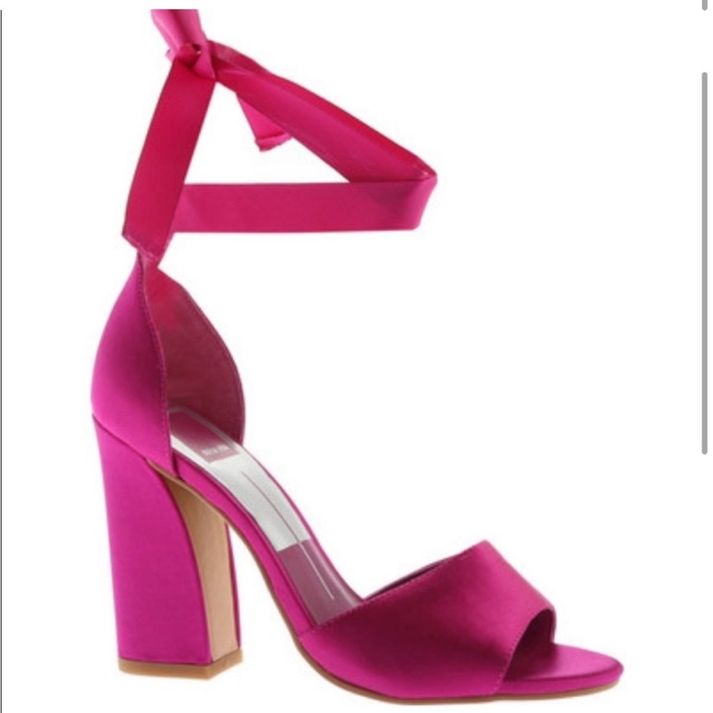 Dolce Vita Pink Satin Wrap Heel